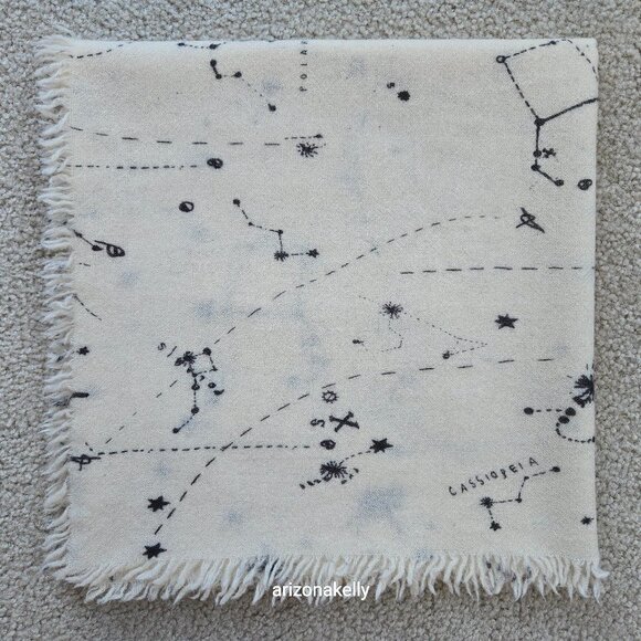 Wool Constellation Astrology Scarf Stars Celestial - Picture 1 of 14